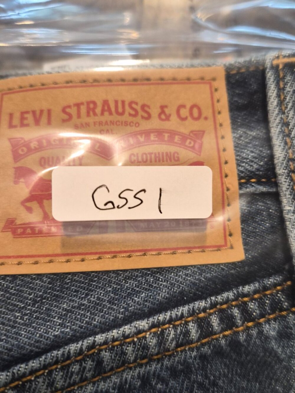 Levis Womens 94 Baggy Bootcut Jeans Size 25 x 31 Blue Denim Mid Rise NWT G551 - Picture 14 of 14